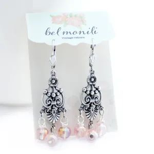 Pink Chandelier Earrings