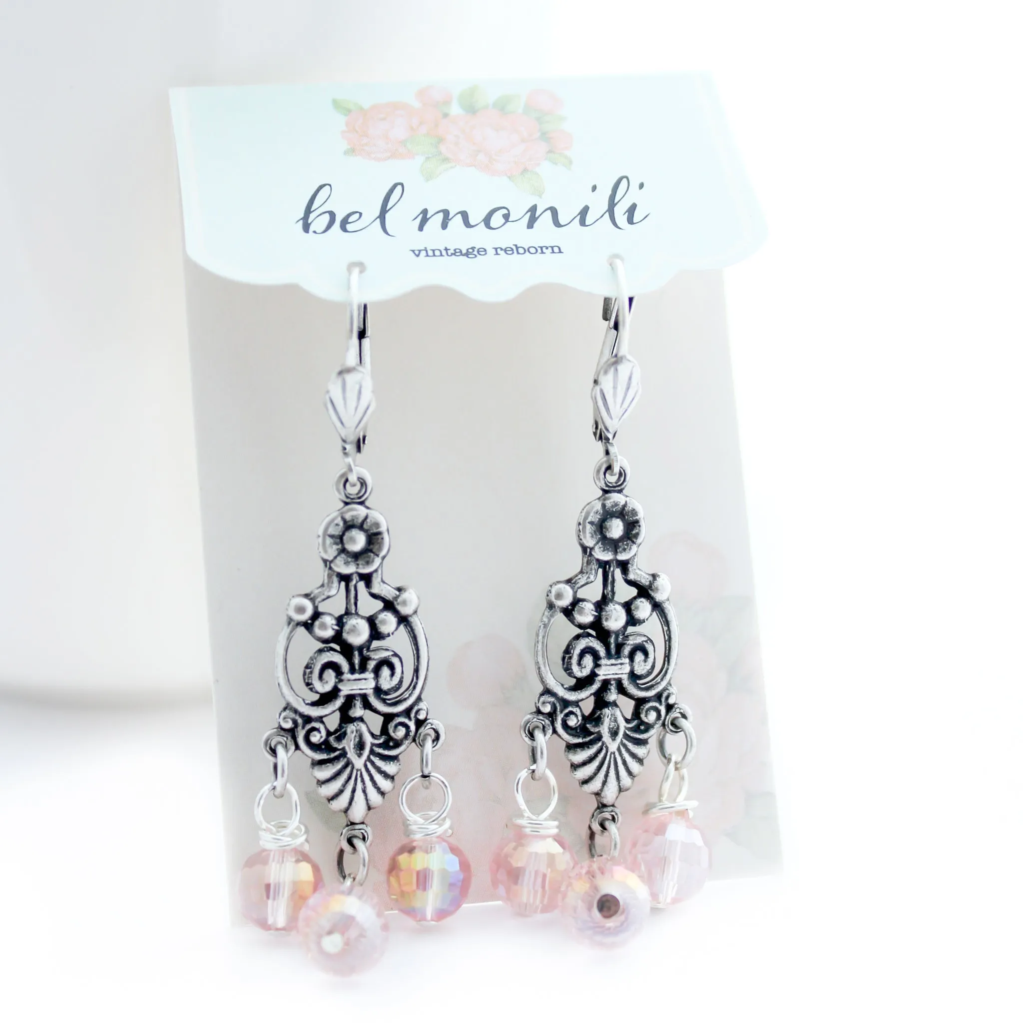 Pink Chandelier Earrings