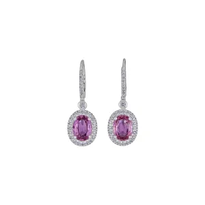 Pink Sapphire Drop Earrings