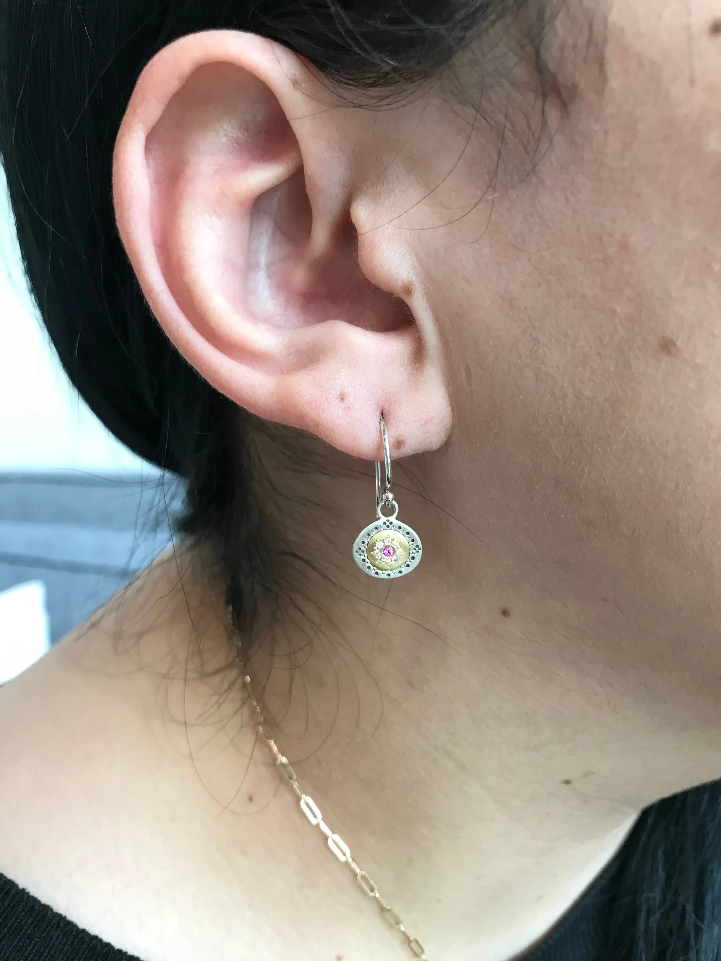 Pink Sapphire Seeds of Harmony Earrings