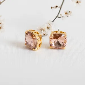Pink Set Crystal Earrings