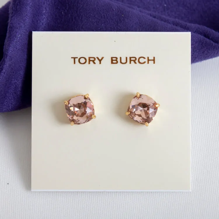 Pink Set Crystal Earrings
