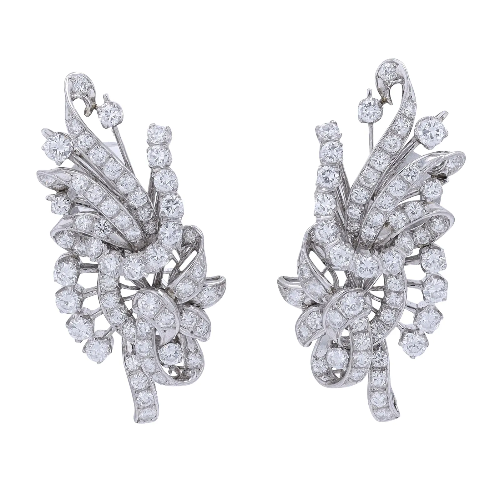 PLAT 6.50 CTW Diamond Earrings