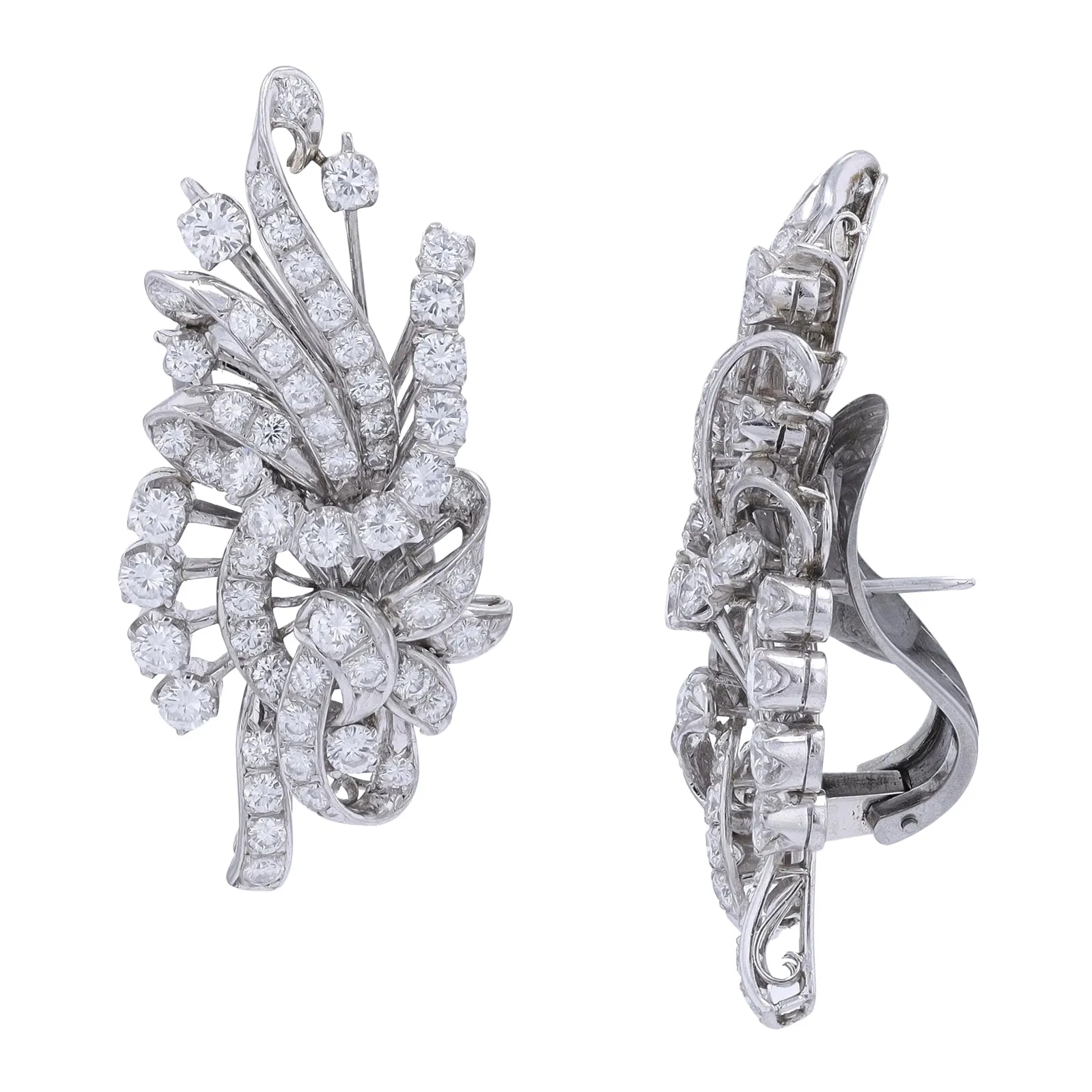 PLAT 6.50 CTW Diamond Earrings
