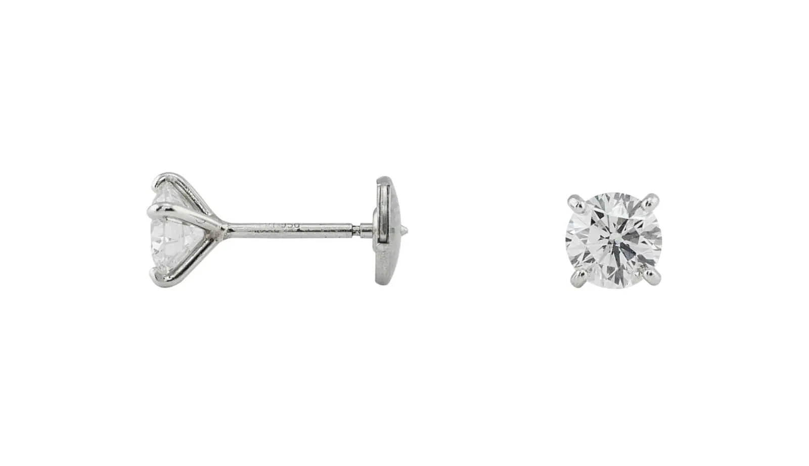 Platinum 1.20ctw Diamond Studs