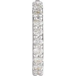 Platinum 1/5 CTW Natural Diamond 16 mm Hoop Earring