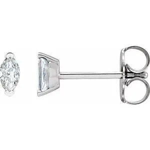 Platinum 1/6 CTW Natural Diamond Earrings