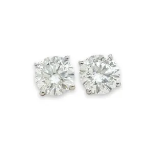 Platinum 3.14ctw D/VS1 Lab-Created Diamond Earrings  IGI