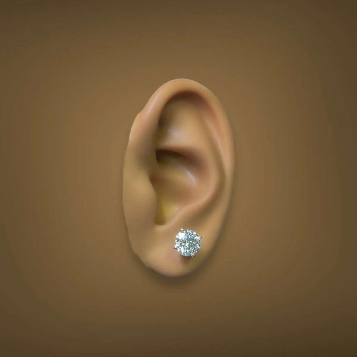 Platinum 3.14ctw D/VS1 Lab-Created Diamond Earrings  IGI