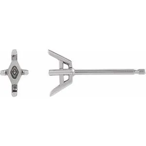 Platinum 4x2 mm Lab-Grown Ruby Earrings