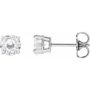 Platinum 5 mm Stuller Lab-Grown Moissanite Stud Earrings