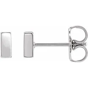 Platinum Bar Earring