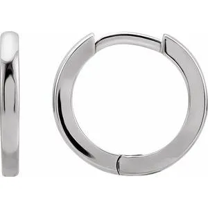 Platinum Hinged 20 mm Hoop Earrings