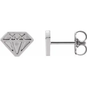 Platinum Tiny Diamond Earrings