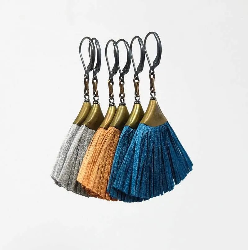 Plume Earrings - Platinum
