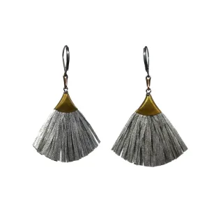 Plume Earrings - Platinum