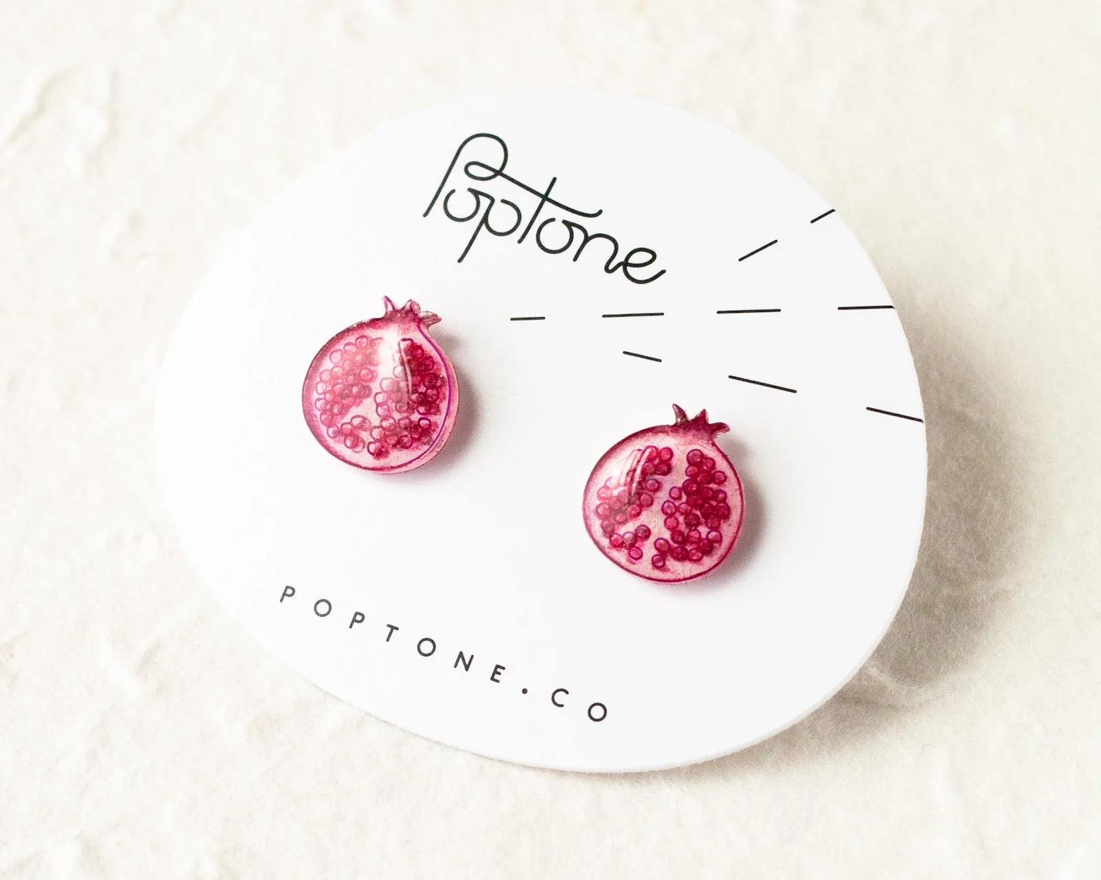 Pomegranate Fruit Stud Earrings