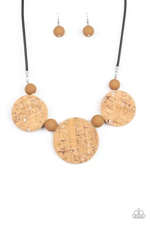 Pop the Cork White Paparazzi Necklace