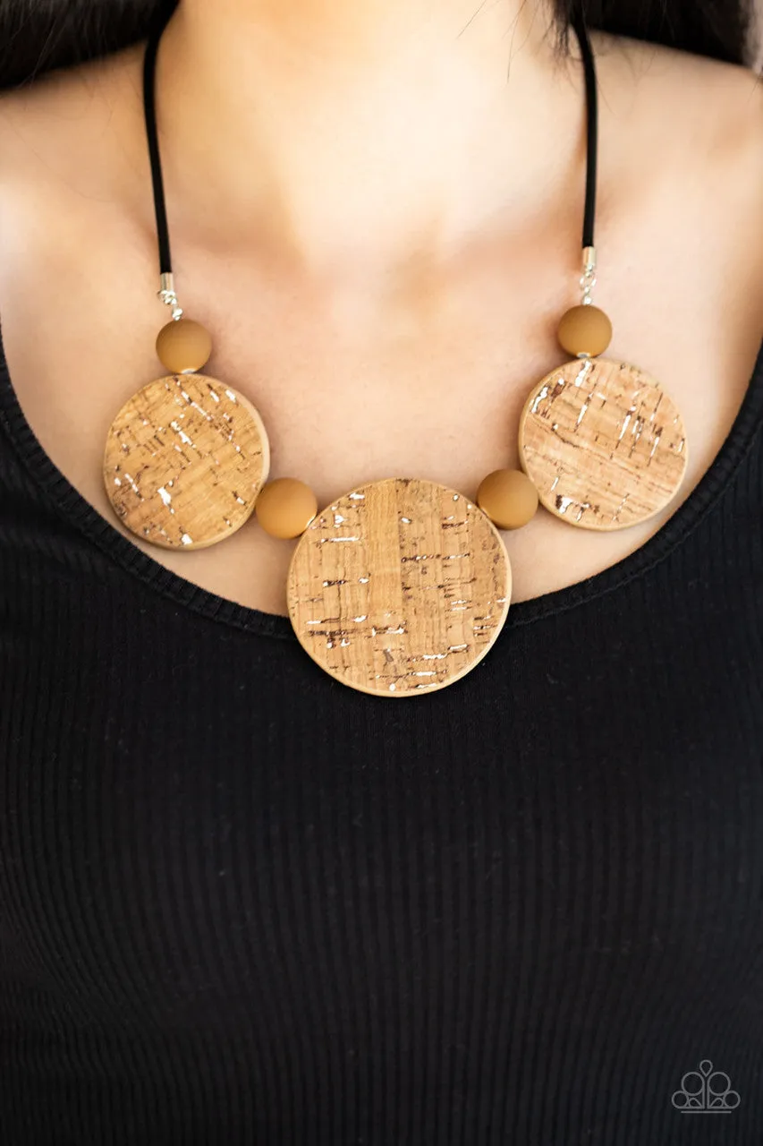 Pop the Cork White Paparazzi Necklace