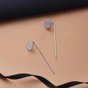 Pure 925 Silver Earring - Polished Coin Design