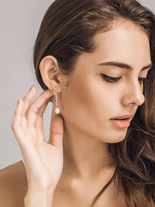 Pure Silver Pearl Earrings
