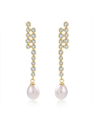 Pure Silver Pearl Earrings