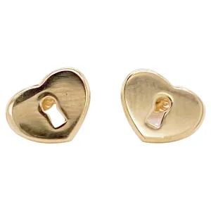 "Key To My Heart" Love Lock Stud Earrings