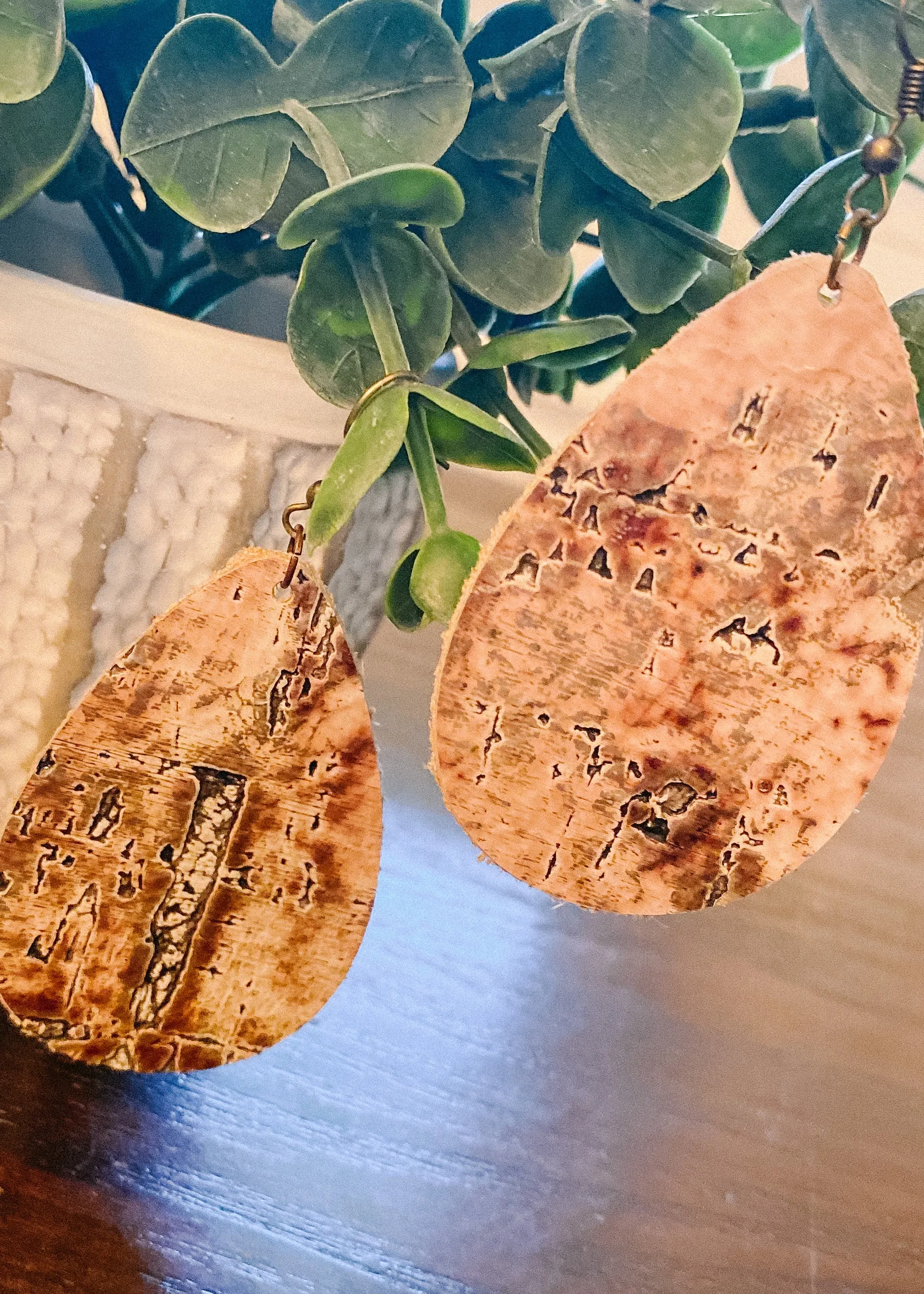 Real Leather Teardrop Earrings