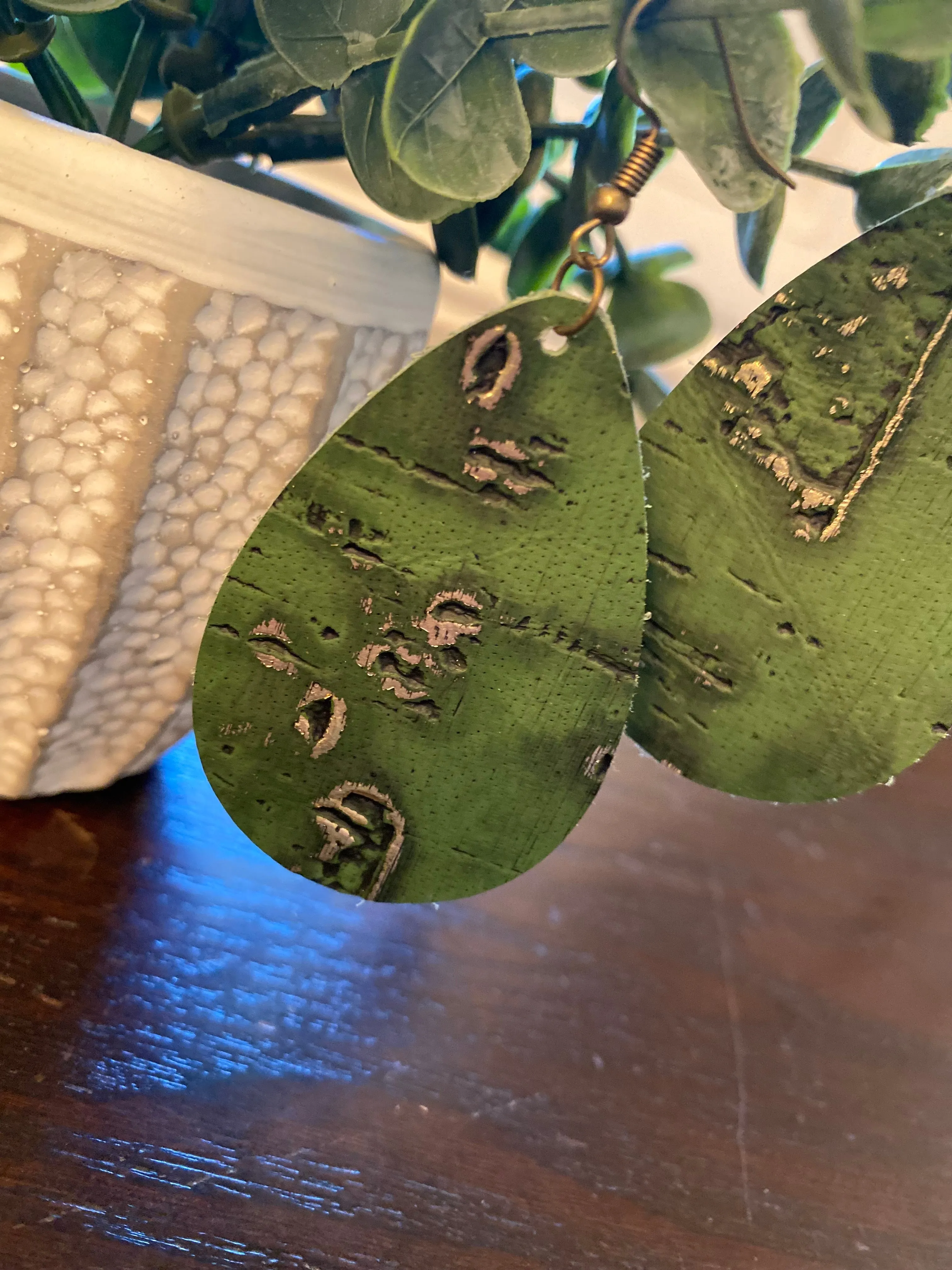 Real Leather Teardrop Earrings