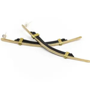 Recast Beam earrings in Black