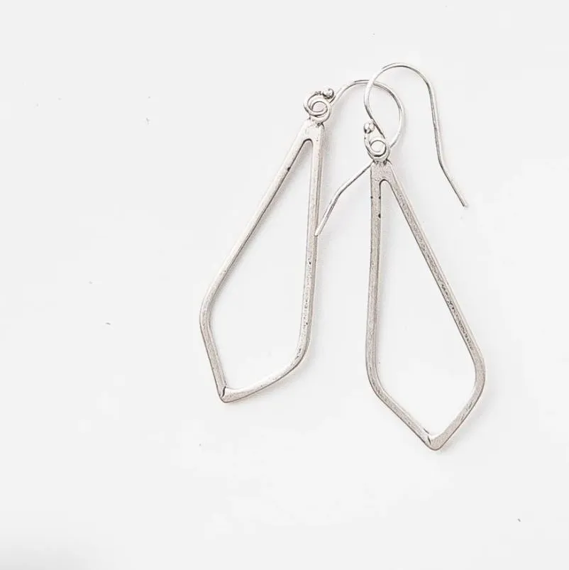 Recycled Sterling Silver Pendulum Earrings