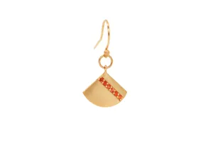 RED SAPPHIRE STRIPED FAN DROP