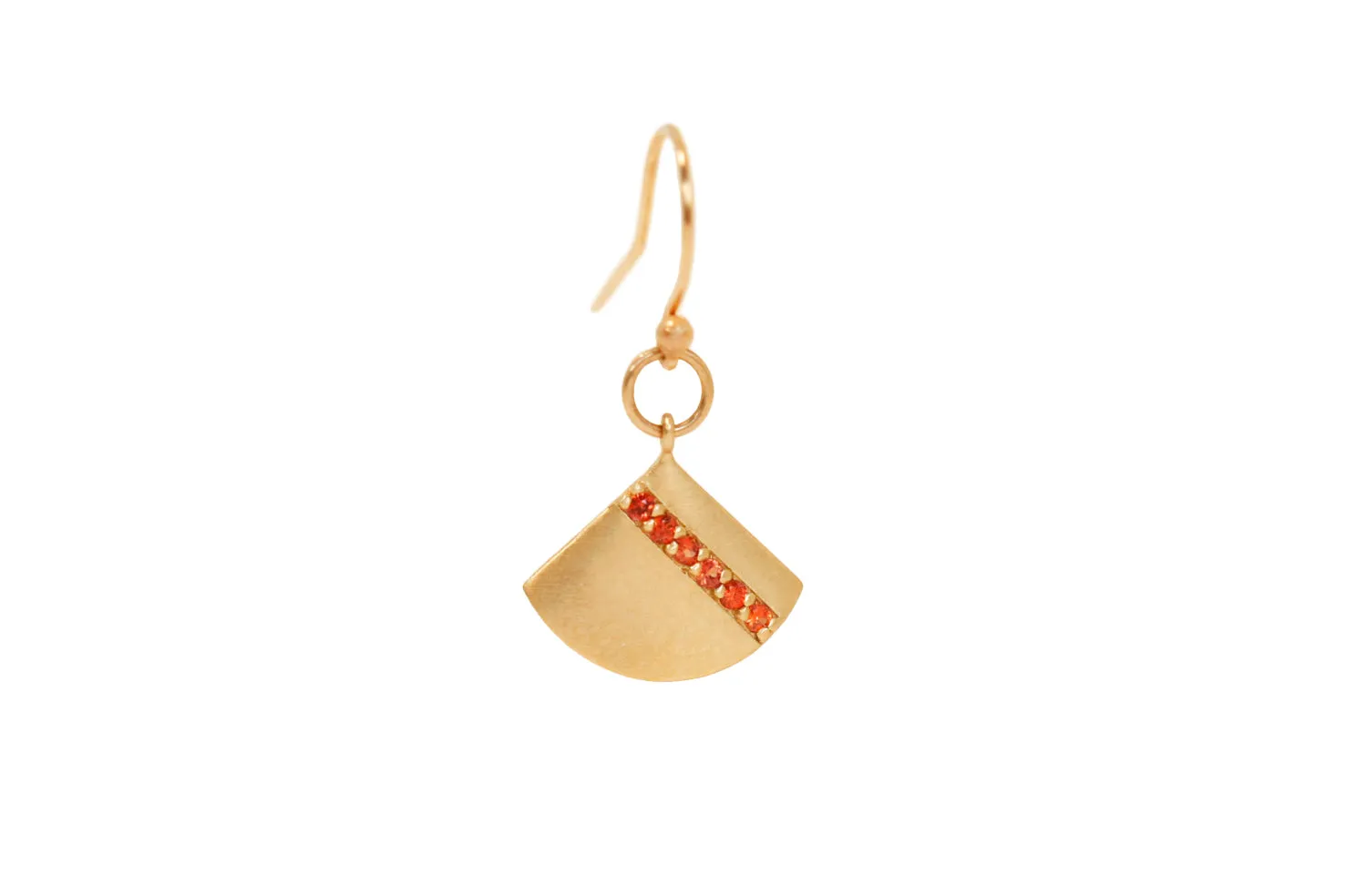 RED SAPPHIRE STRIPED FAN DROP
