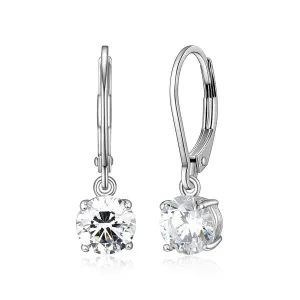 Reign Sterling Silver CZ Drop Earrings