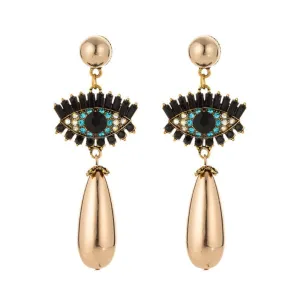 Rhinestone Evil Eye Tassel Earrings: The Ultimate Fashion Accessory