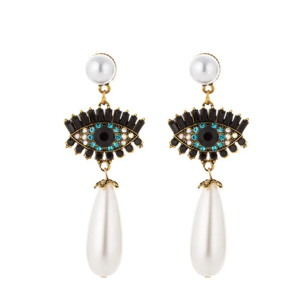 Rhinestone Evil Eye Tassel Earrings: The Ultimate Fashion Accessory
