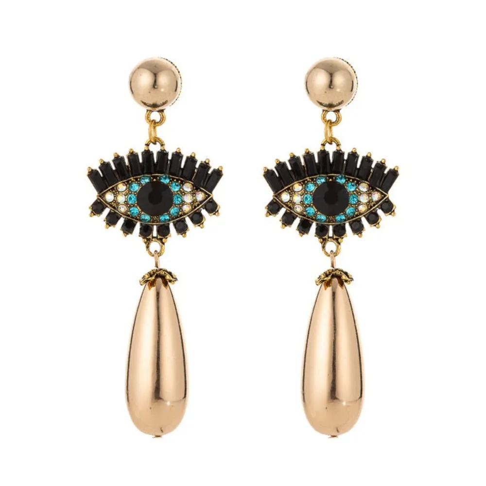 Rhinestone Evil Eye Tassel Earrings: The Ultimate Fashion Accessory