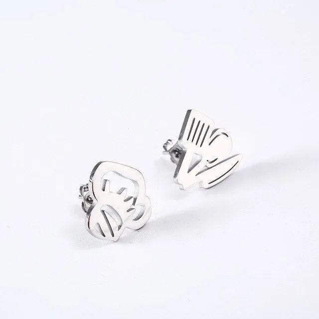 RIR Chef Stud Earrings Best Gift for Chef Stainless Steel Cook Jewelry Mismatched Stud Earrings For Men Women Gifts