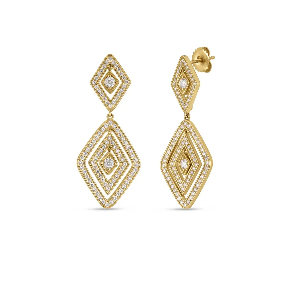 Roberto Coin 18k Yellow Gold Diamond Earrings