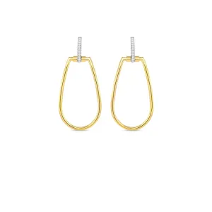 ROBERTO COIN 18KT GOLD EARRINGS WITH DIAMONDS-4 FROM THE CLASSICA PARISIENNE