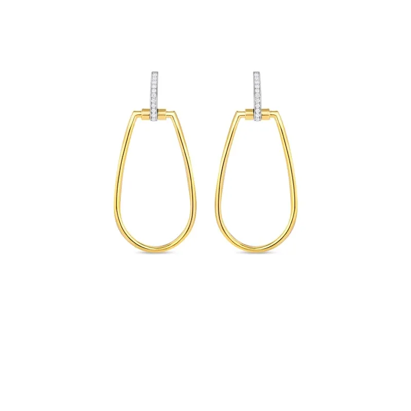 ROBERTO COIN 18KT GOLD EARRINGS WITH DIAMONDS-4 FROM THE CLASSICA PARISIENNE