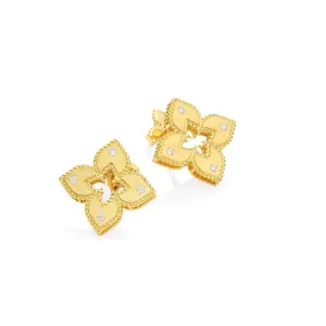 Roberto Coin Venetian Princess Satin Flower Stud Earrings