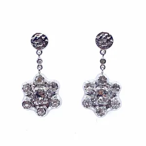 Rock Crystal Drop Earrings in Sterling Silver