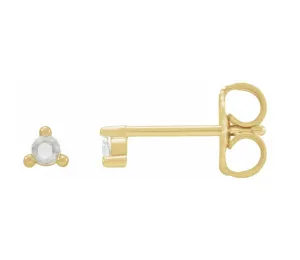 Rose-Cut Natural Diamond Earrings