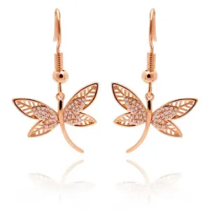 Rose gold Dragonfly Earrings