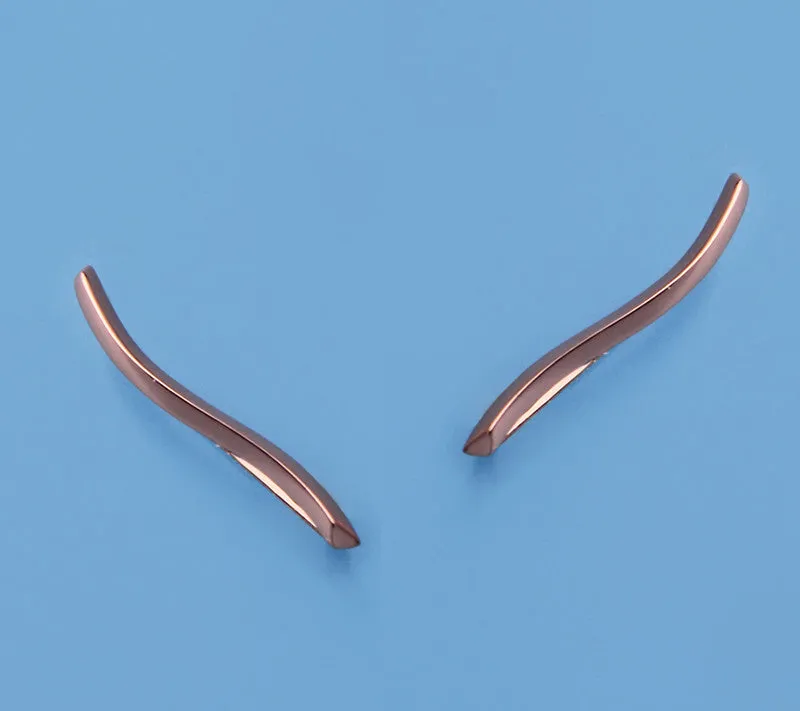 Rose Gold Plated Silver Earrings