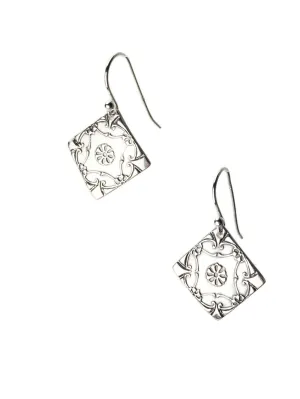 Rosette Silver Earrings