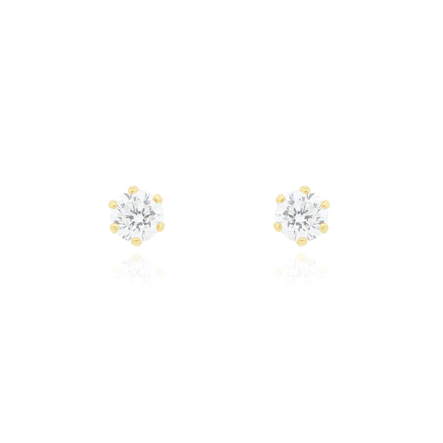 Round Diamond Stud Earrings