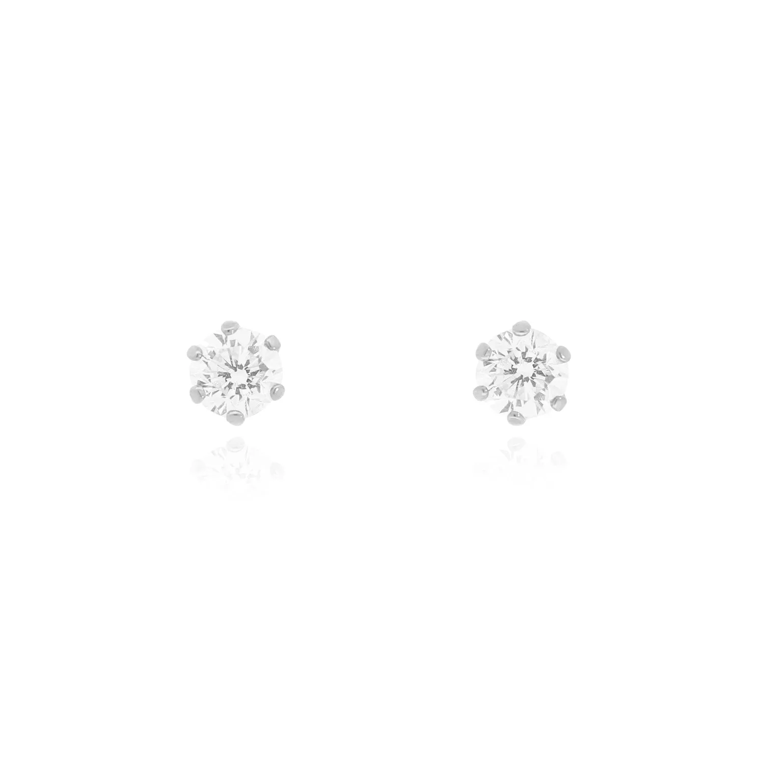 Round Diamond Stud Earrings