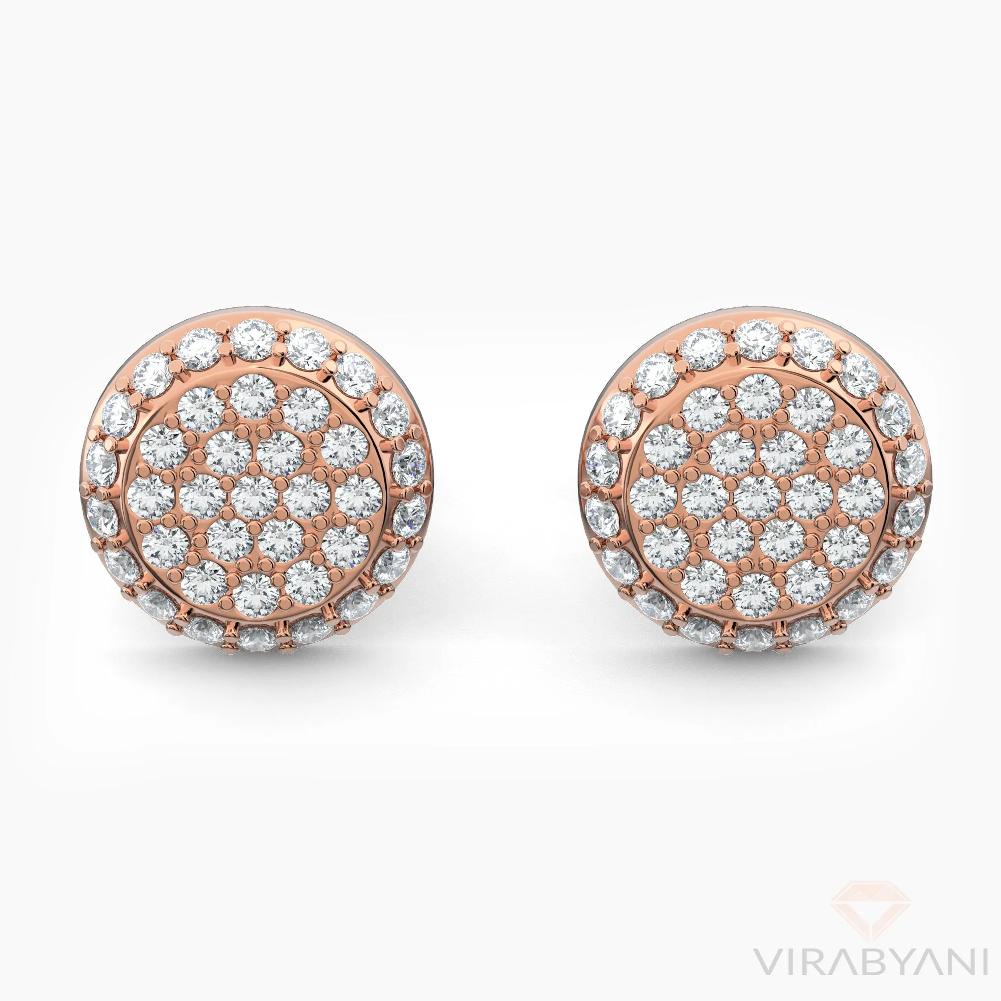 Round Shaped AMoré Pavé Stud Earrings With 0.60 ct. Diamonds